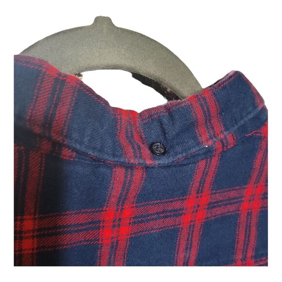 American Heritage Dawson and Brooks Slim Fit Red Plaid Flannel Shirt Men's L - Picture 3 of 12